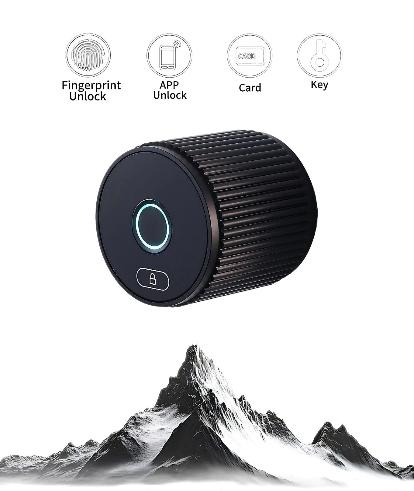 LVE-17B Round Smart Door Lock | Fingerprint, PIN & Tuya App Access - Image 2