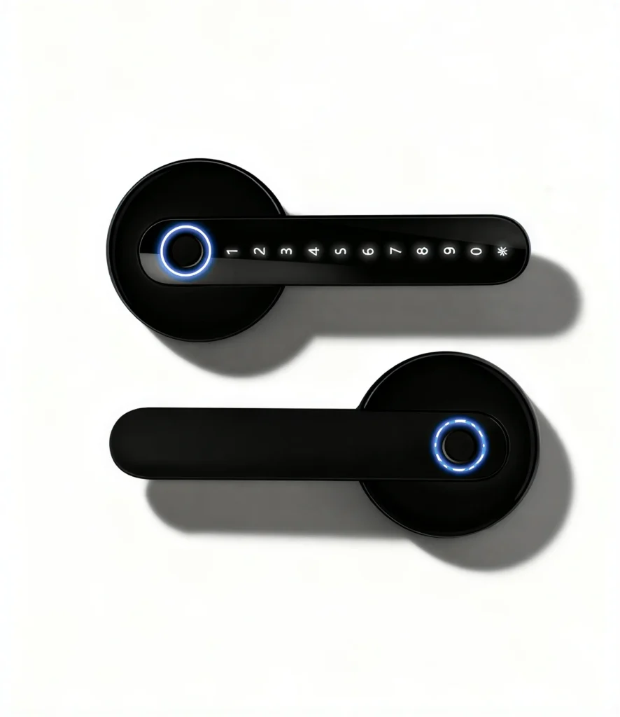 HomeKT B06 Smart Door Handle Lock (Tuya App & Fingerprint Keyless Entry)