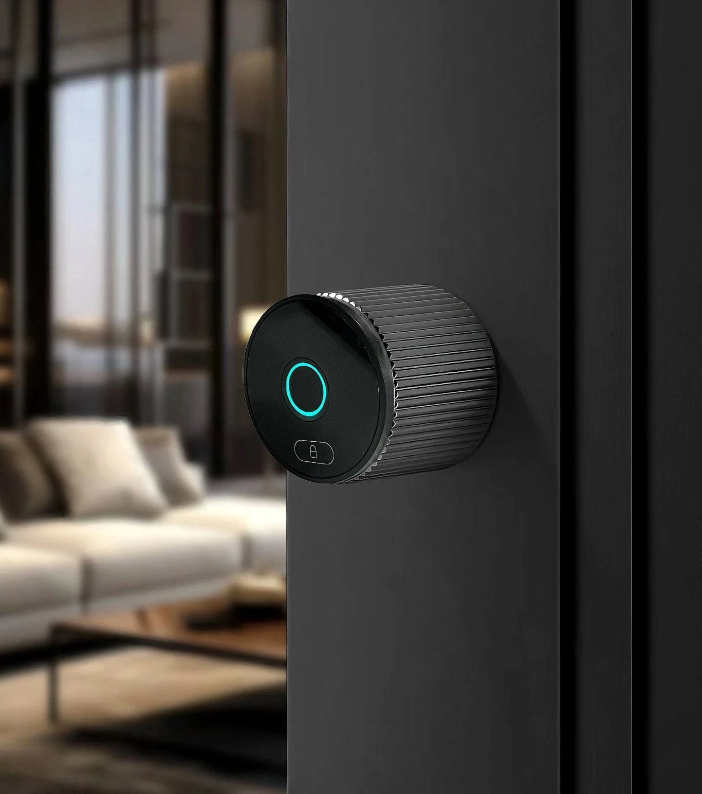 LVE-17B Round Smart Door Lock | Fingerprint, PIN & Tuya App Access - Image 4