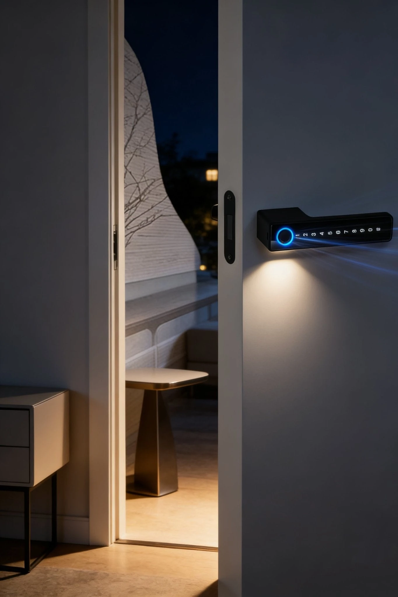 Home KT Y01 Smart Slim Door Lock with Single Latch | Fingerprint, PIN, IC Card & Tuya App - Image 4