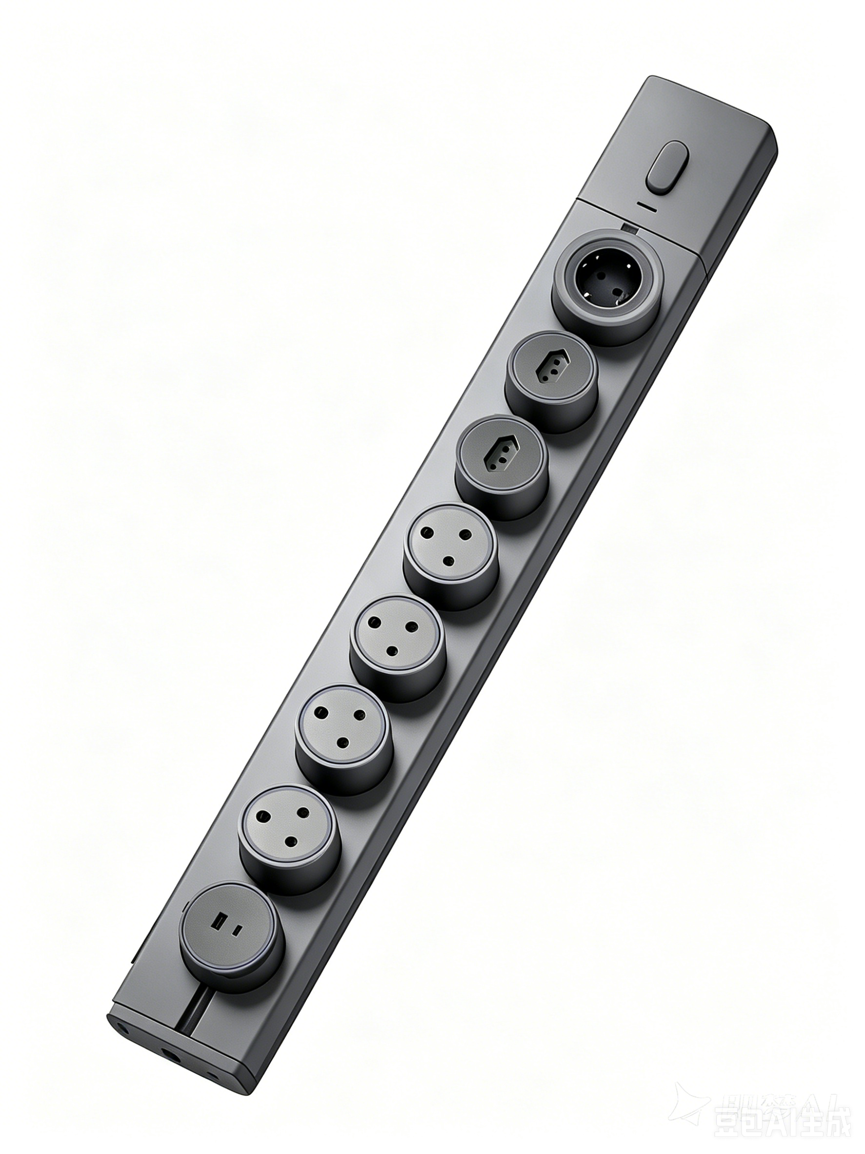 HOMEKT TRICPOWER track socket set 80cm:2 Brazil + 4 South Africa + 1 USB + 1 European